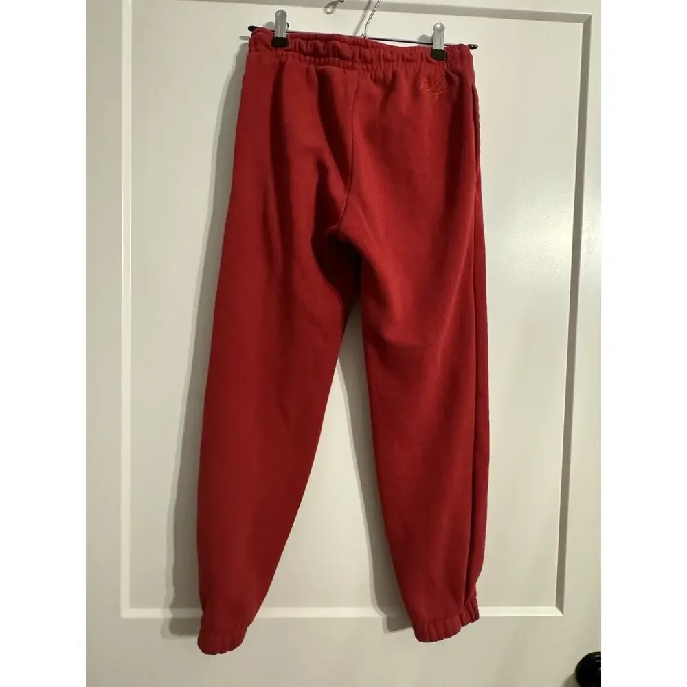 Nike Youth Air Jordan Fleece Pants Joggers Red Size L No Draw String Preowned - Picture 6 of 7